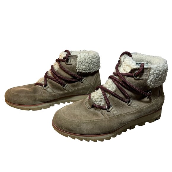 SOREL Women's Harlow Lace Cozy Boot — Waterproof Leather Ankle Booties - Picture 1 of 13